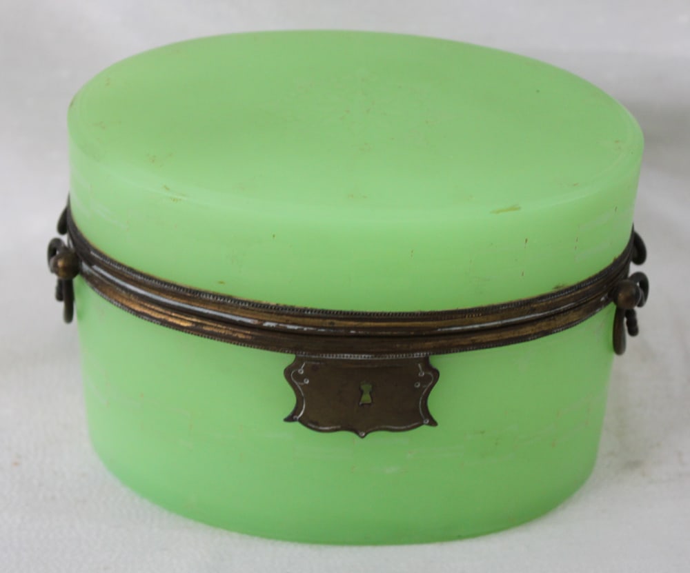 Large Antique French Opaline Glass Box (1 of 6)