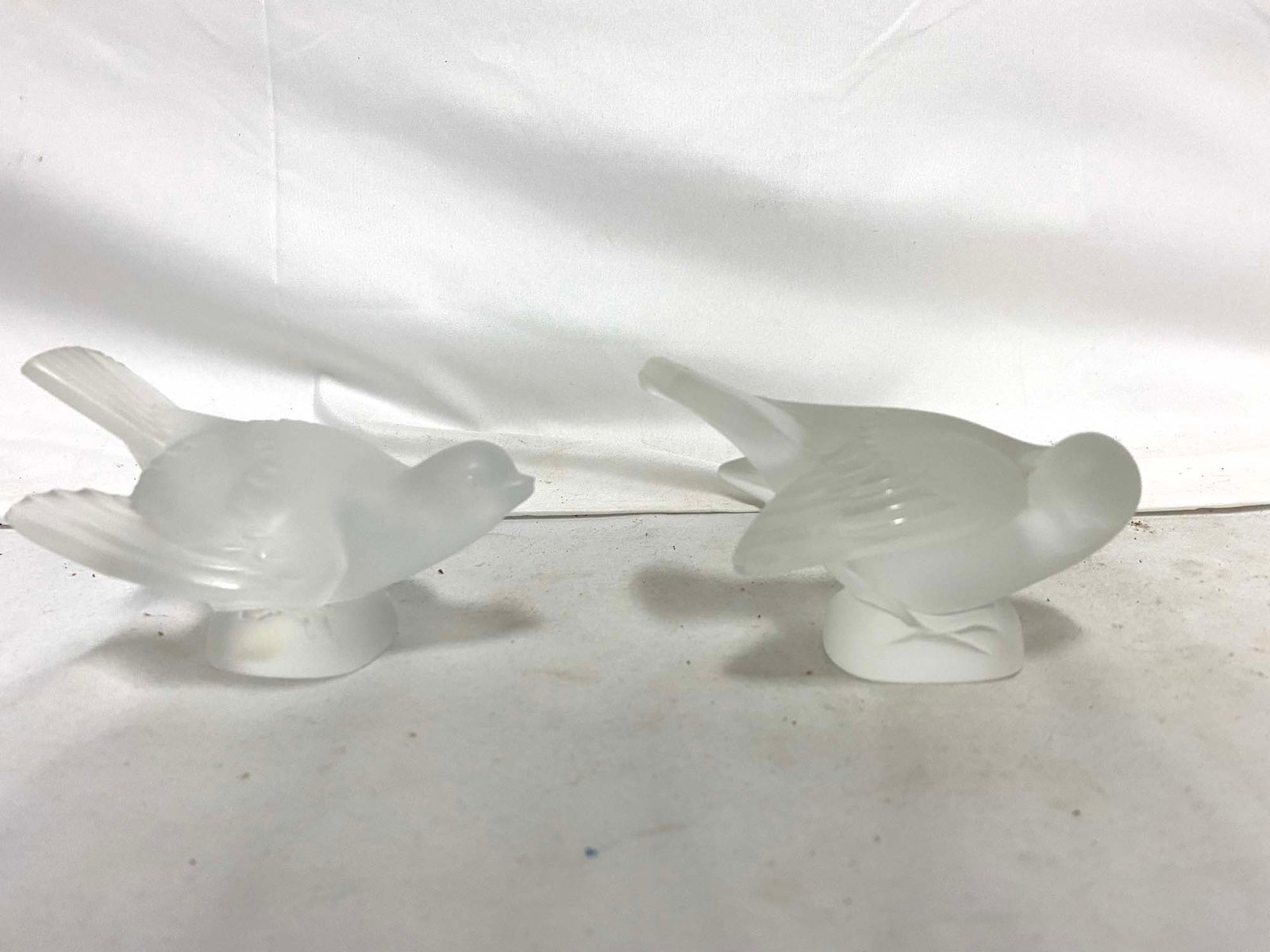Two Lalique Frosted Crystal Birds (1 of 5)