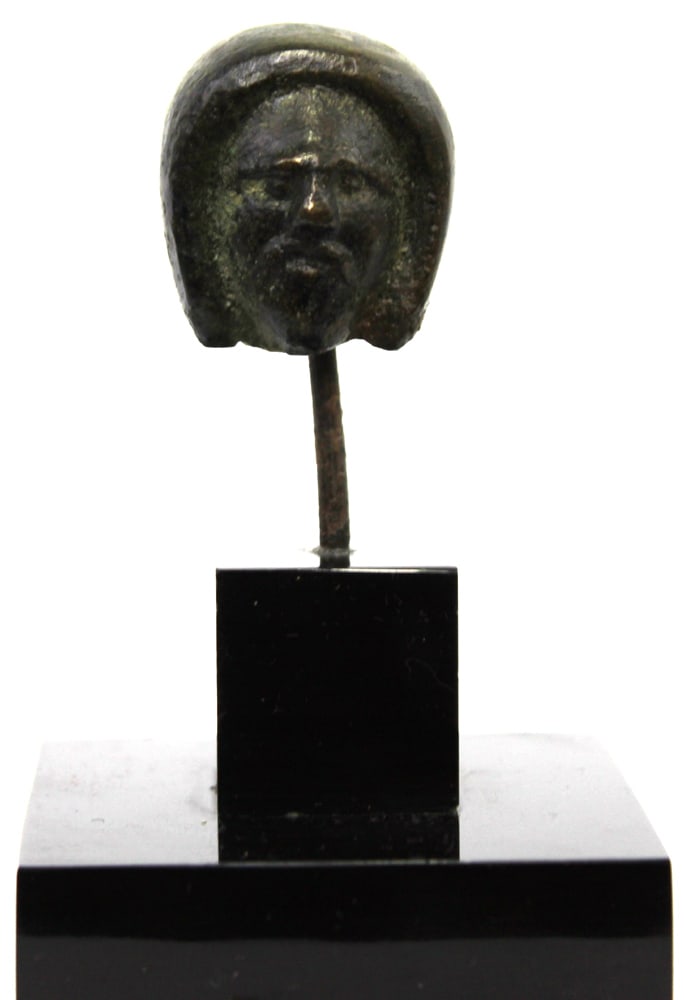 Ancient Roman-Provincial Bronze Male Head Fragment (1 of 5)
