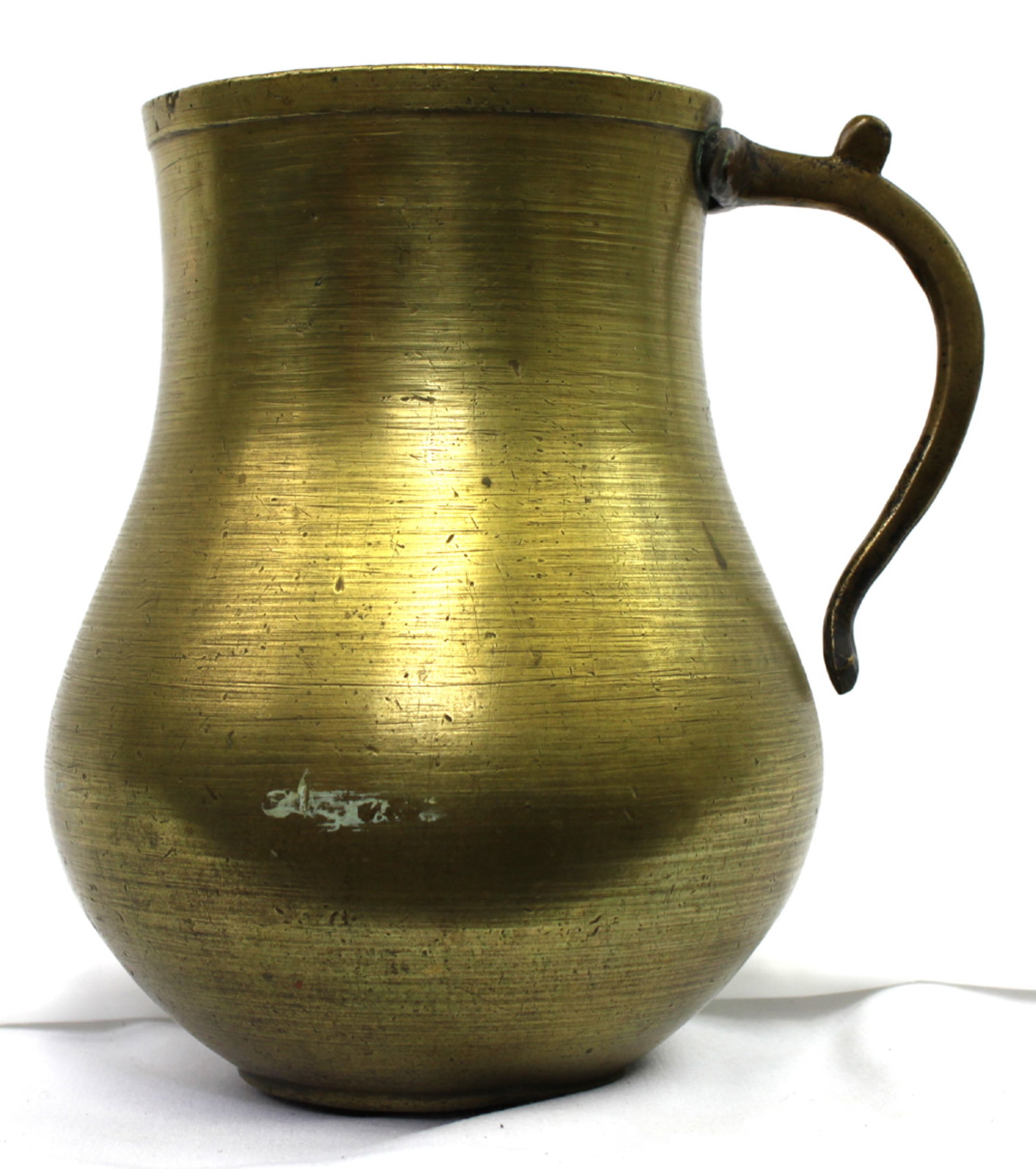 Late 17th Century Early European Heavy-Gauge Brass Ale Jug (1 of 4)