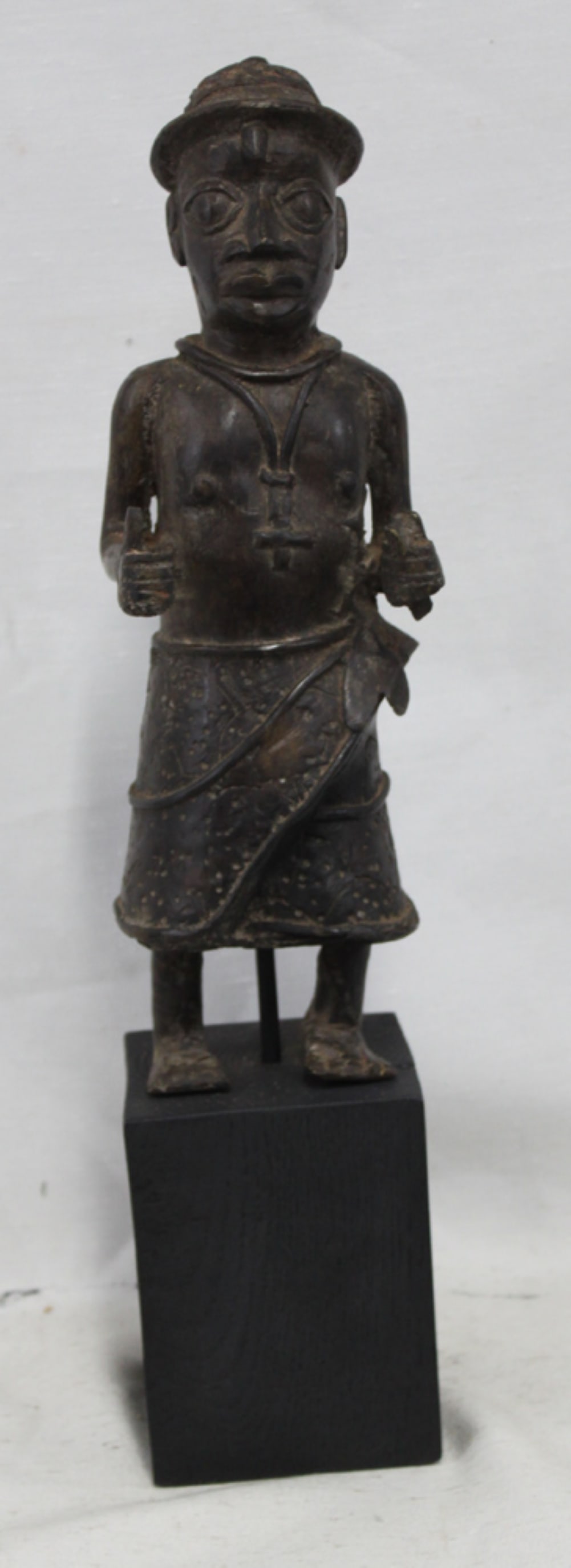 West African (Yoruba / Benin-Influenced) Hollow-Cast Bronze Standing Figure (1 of 8)