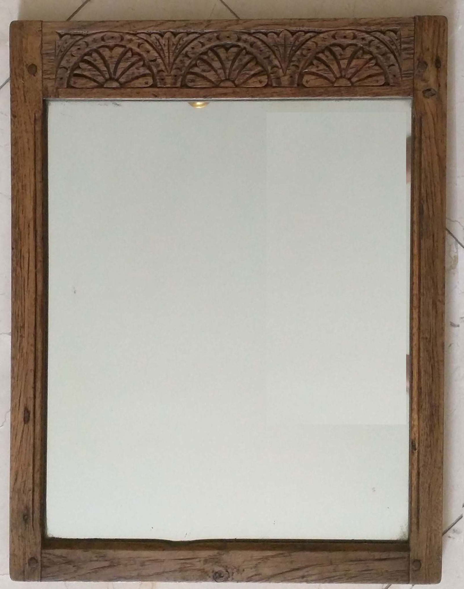 Late 17th / Early 18th Century English Provincial Carved Oak Mirror Frame (1 of 4)