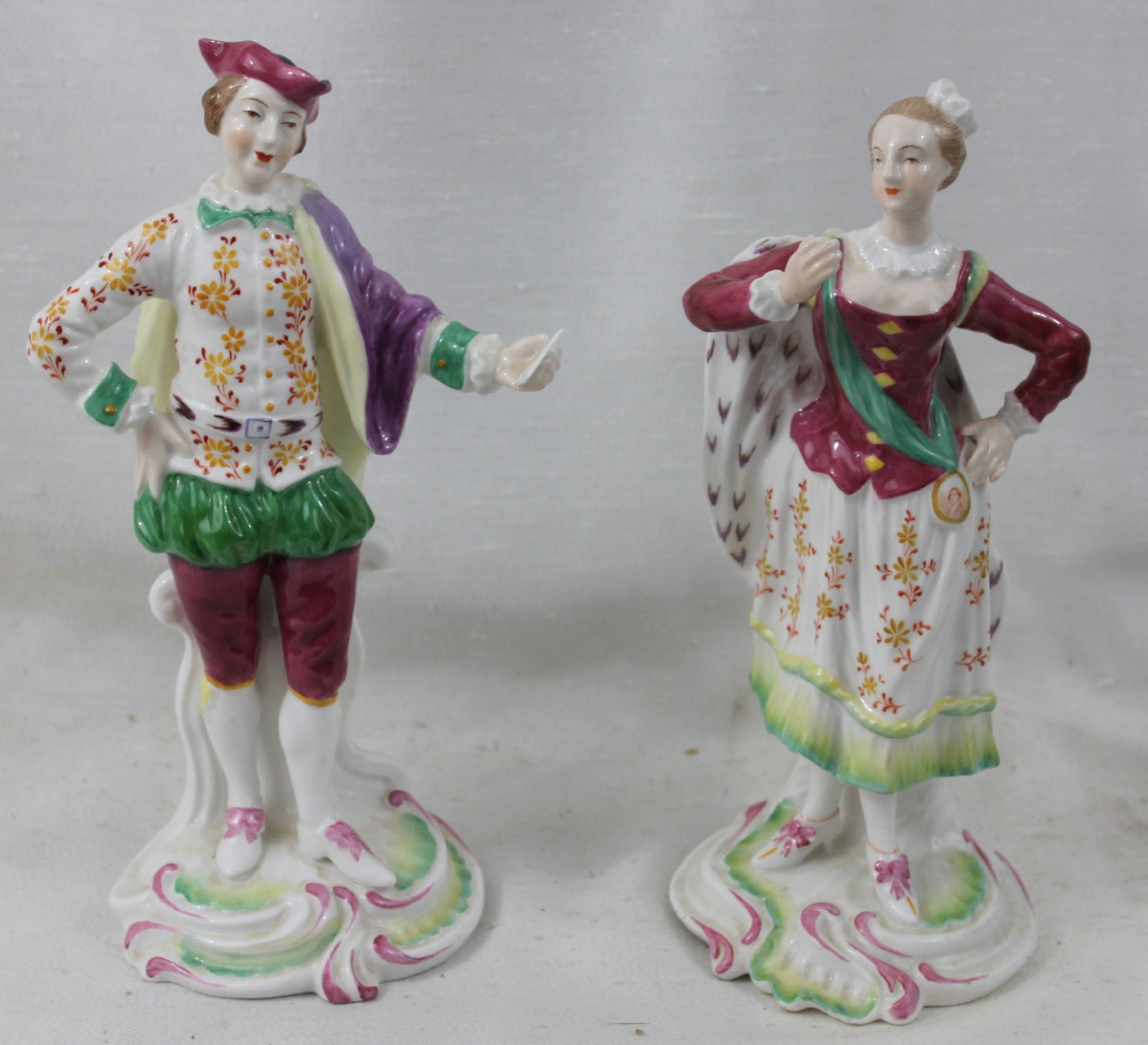 Pair of Spode Bone China Chelsea-Style Figures, 20th Century (1 of 8)