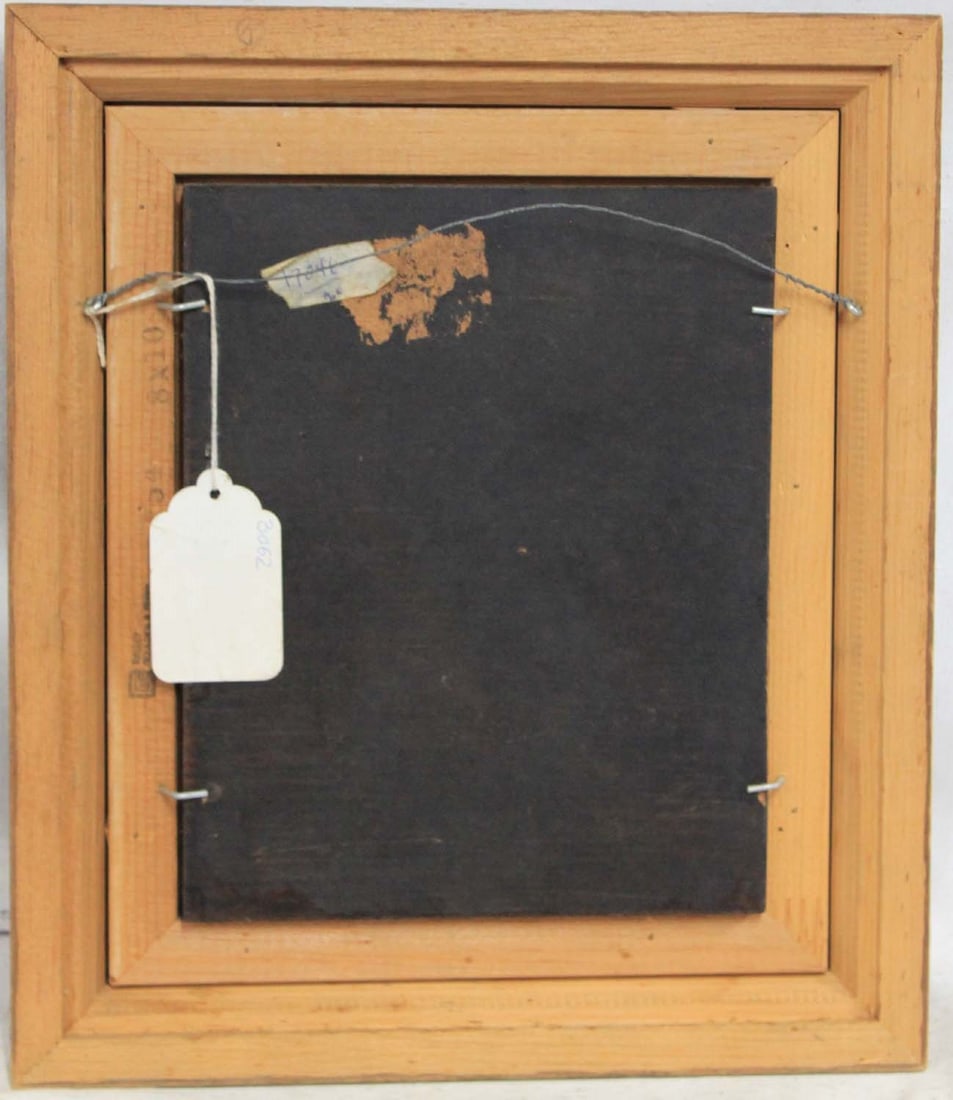 Rustic Window Scene - Oil on Cork - 5