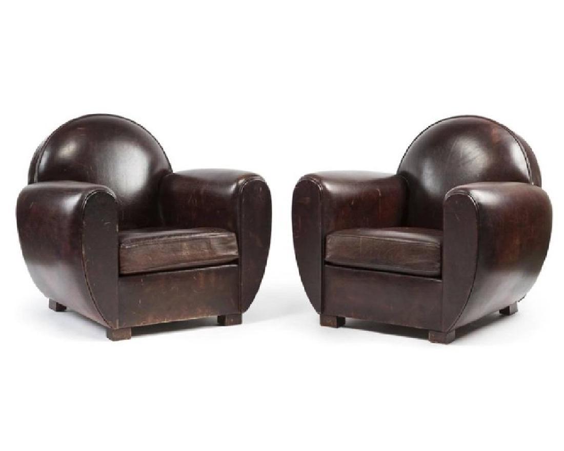 Leather Club Chairs 1960s French (1 of 2)