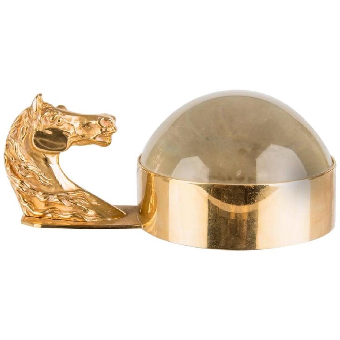 Hermes Paris Equestrian Desk Paperweight Magnifier (1 of 7)