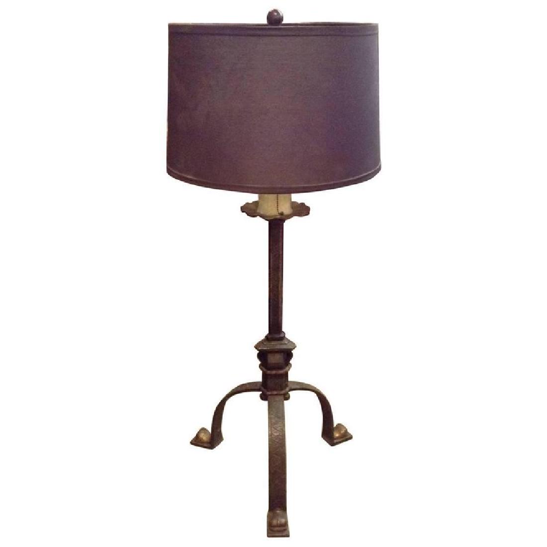 Wrought Iron Candlestick Floor Lamp (1 of 4)