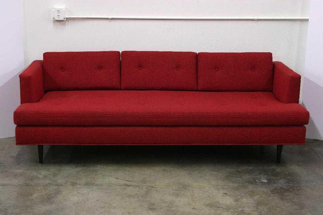 MCM Edward Wormley Dunbar Sofa Red Upholstery (1 of 2)