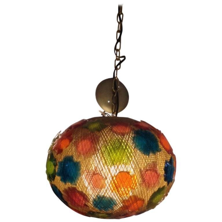 Mid-Century Modern Acrylic Globe Hanging Light (1 of 5)
