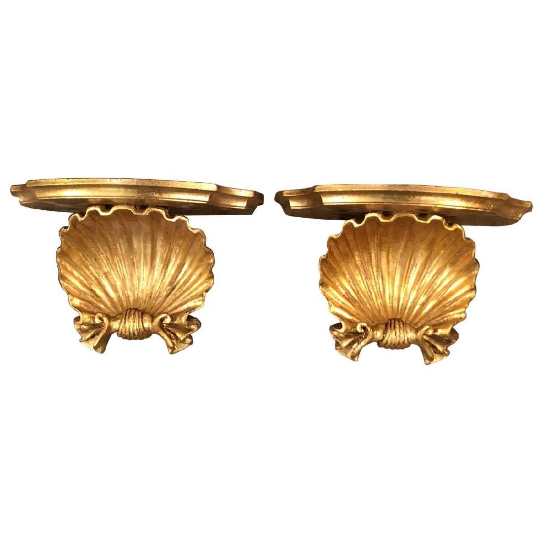 Georgian Style Carved Shell Brackets (1 of 4)