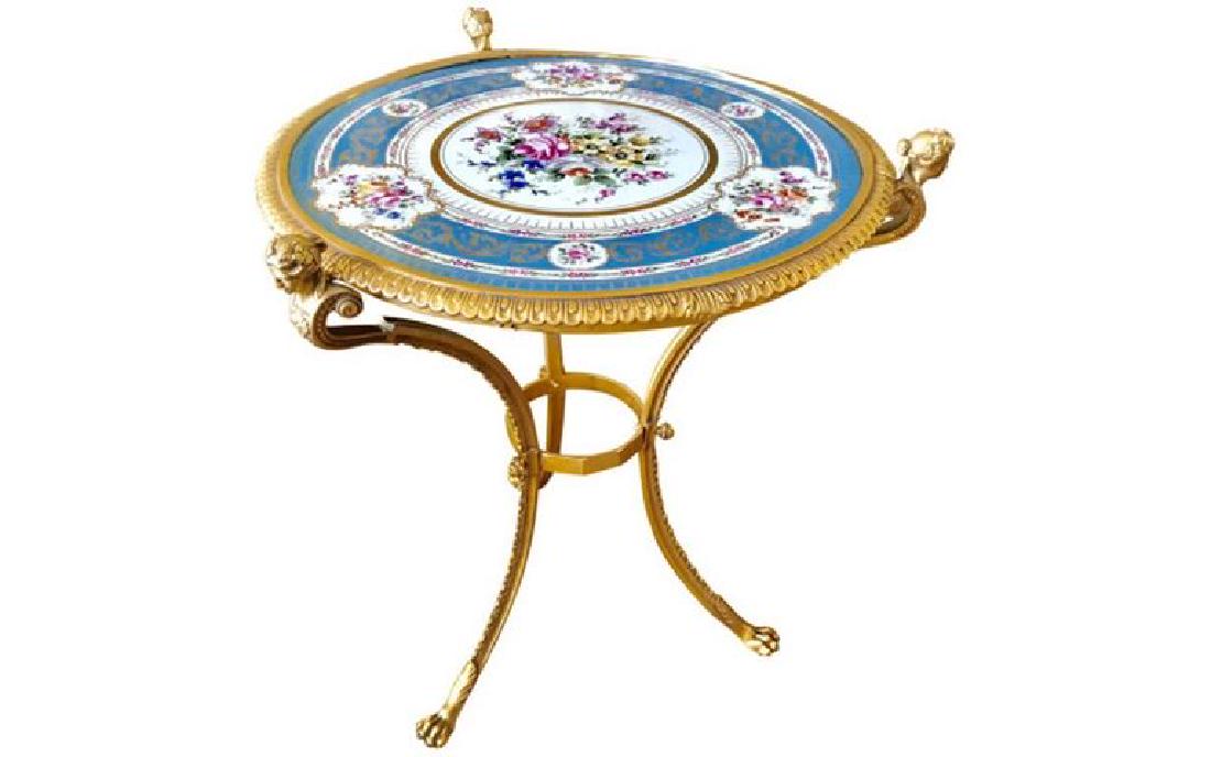 TRADITIONAL Louis XVI Style Gilt Bronze Mounted: Traditional furniture is perfect for home designers looking to create a comfortable and timeless sophistication in their households. Colorful and one-of-a-kind, this hand-painted porcelain gueridon fe