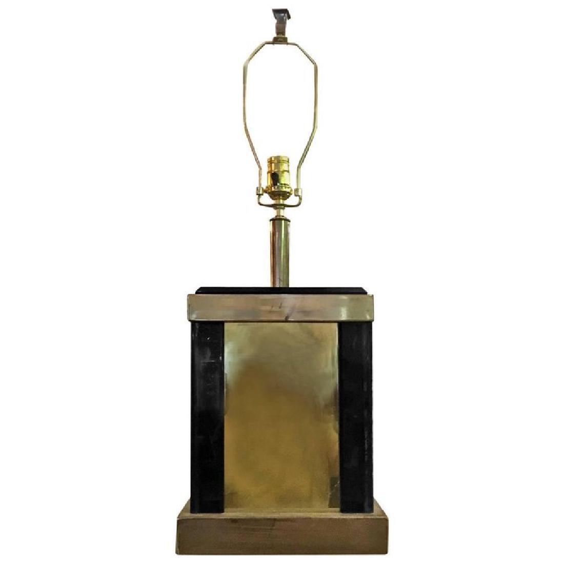 Modern Midcentury Italian Rectangular Brass Table Lamp (1 of 6)
