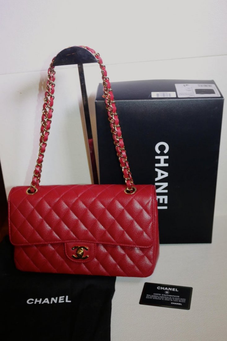 Authentic Chanel Caviar Medium Classic Double Flap Bag (1 of 6)