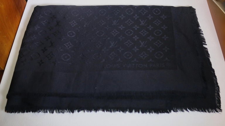 authentic Louis Vuitton Black Monogram Shawl /Wrap (1 of 3)