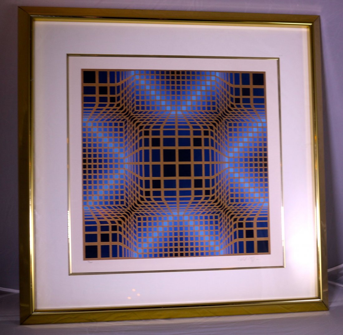 Victor Vasarely Framed  Geometric Print 21/300 (1 of 4)