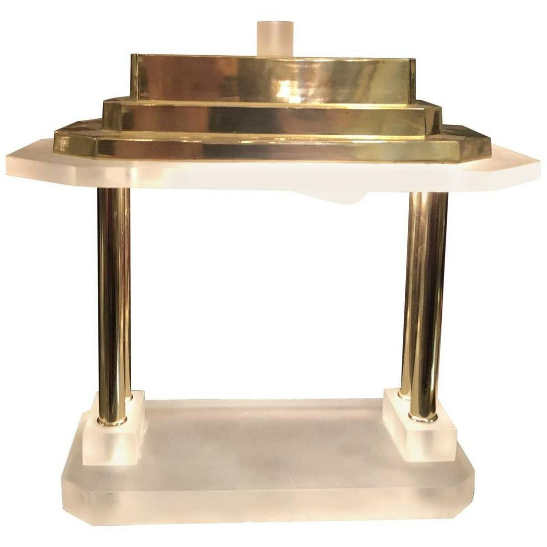 MidCentury Modern Brass andLuctite Table Lamp (1 of 4)