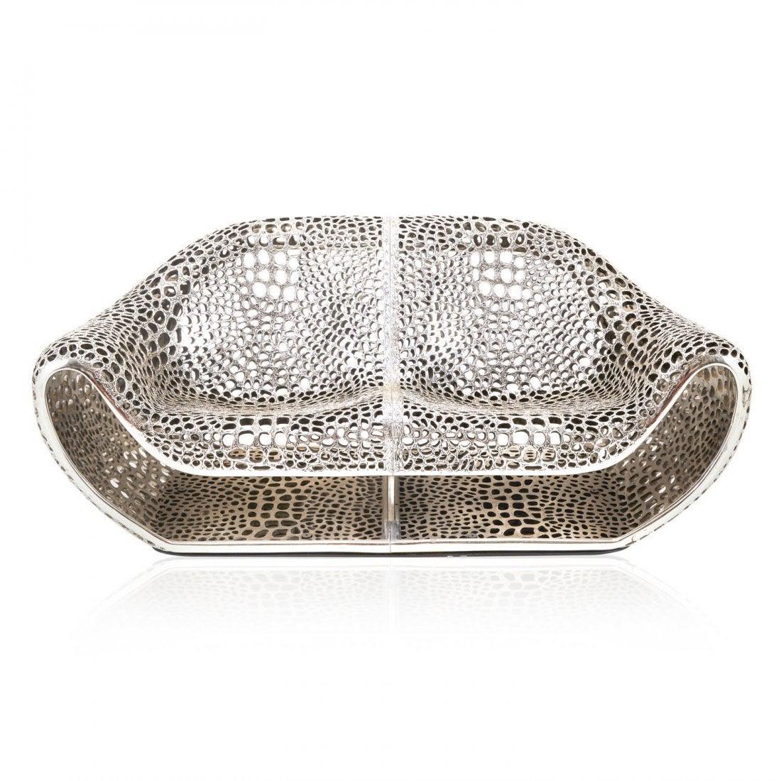 1970's Italian Webbed Chrome Sofa (1 of 7)