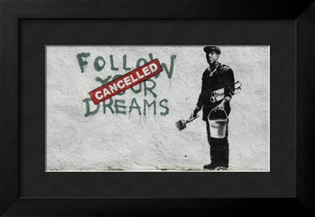 Art By Banksy  Custom Framed Giclee on Paper (1 of 1)