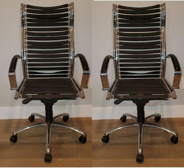 For Auction Chrome Framed Office Chairs With Bungee Attachments Chrome Framed Office Chairs With Bungee