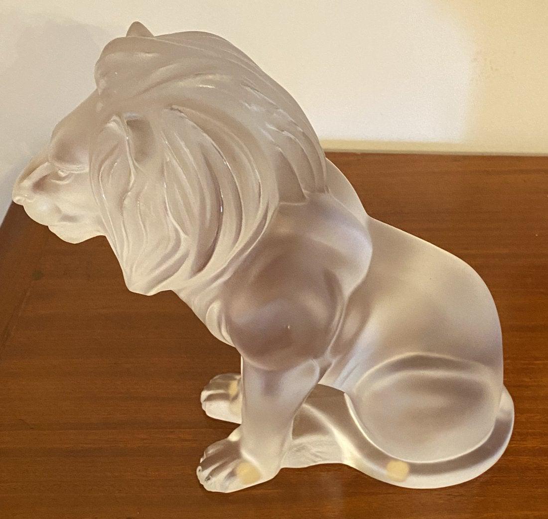 Lalique Bamara lion Sculpture (1 of 1)