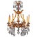 19th Century French Dore Bronze Cut Crystal Sconces - 2