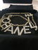 Auth Chanel Runway Gold Crystal Letter Belt/Necklace