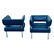 Contemporary Modern Pair of Leather Arm Chairs - 3