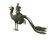 Vintage Chinese Solid Silver and Enameled Peacock on - 5