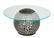 Italian 1970s Organic Cast Resin Glass Top Coffee Table