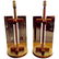 Danish Mid Century Modern Teak and Glass Table Lamps