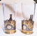 Pair of Russian Sterling Silver Cups With Enamel - 4