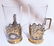 Pair of Russian Sterling Silver Cups With Enamel - 6