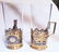 Pair of Russian Sterling Silver Cups With Enamel - 7