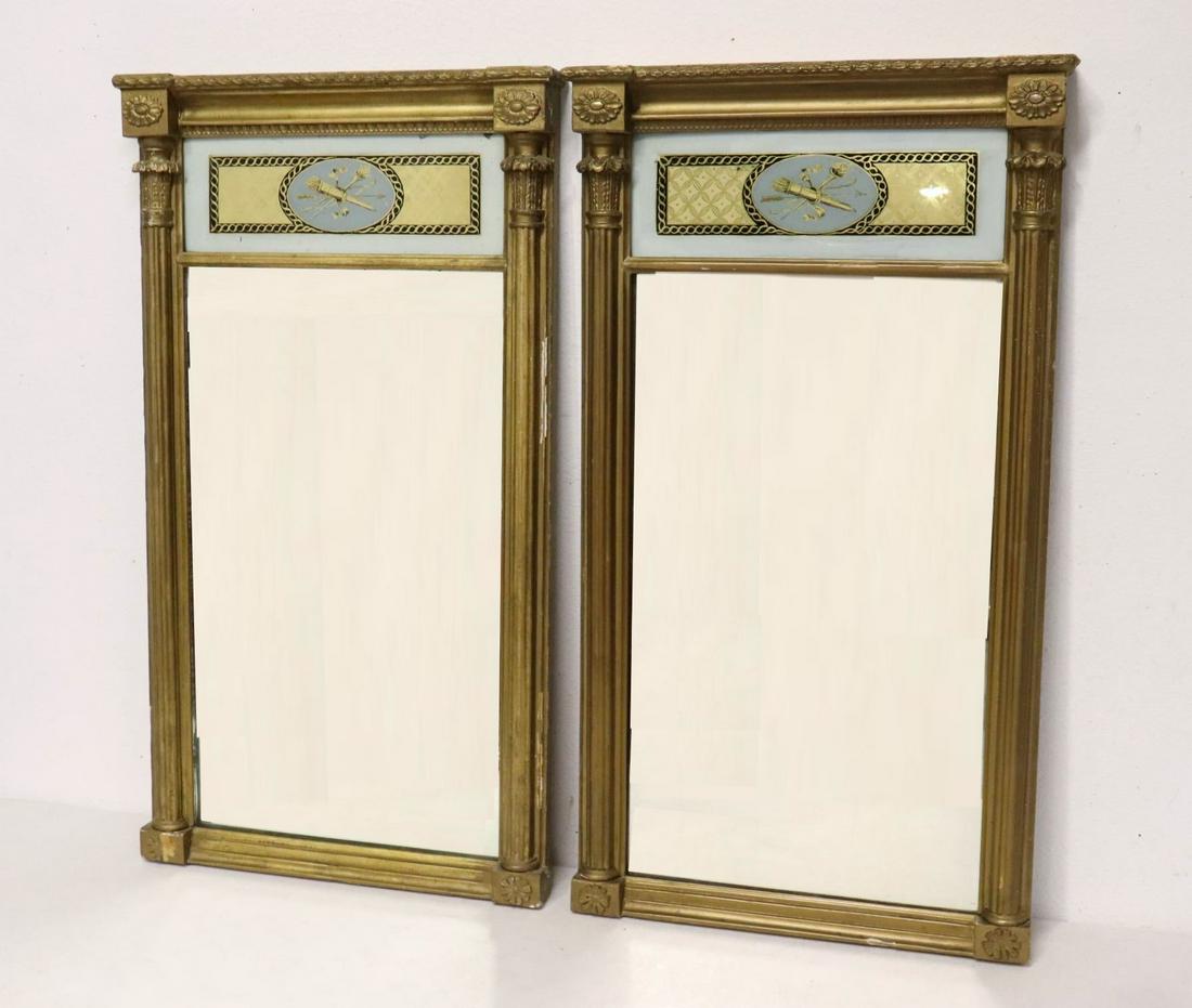 19thc French Gilt Reverse Painted Mirrors (1 of 7)