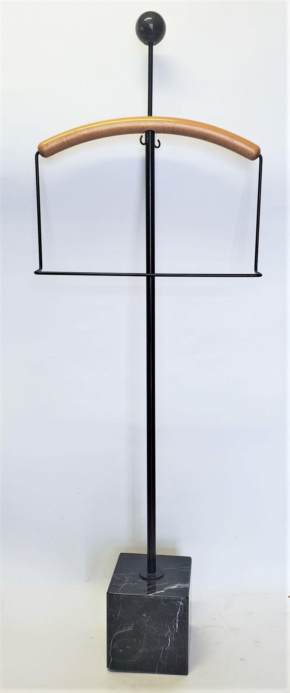 Contemporary Marble, Metal and Wood Coat/Hat Rack (1 of 9)