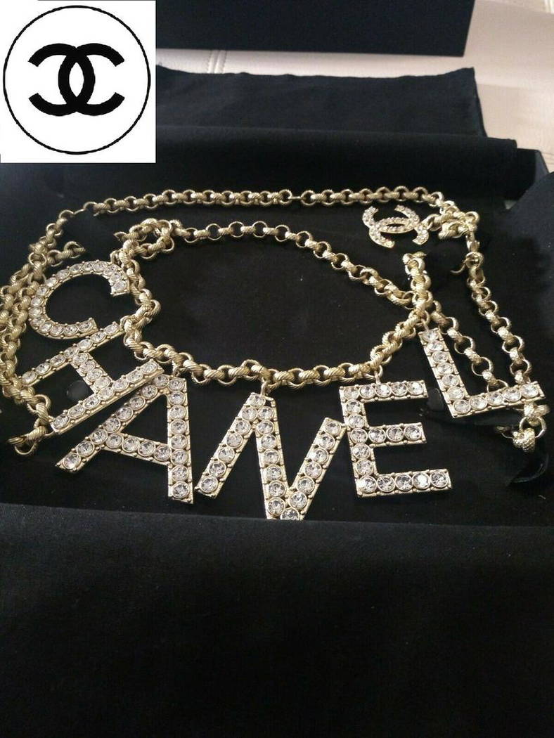 Auth Chanel Runway Gold Crystal Letter Belt/Necklace - Sep 26, 2020 |  Luxurious Treasures in CA