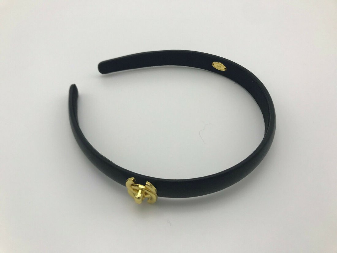 Authentic Chanel Leather Headband (1 of 6)
