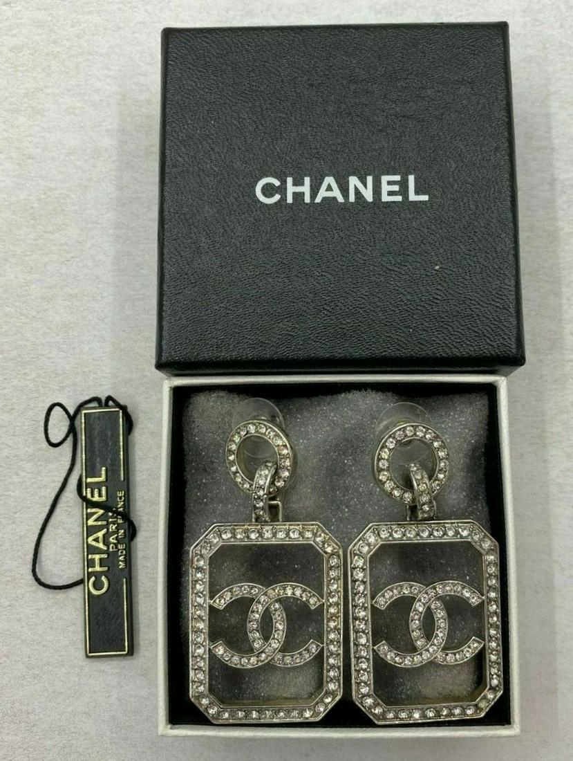 Authentic CHANEL Classic Crystal Drop/Dangle Earrings (1 of 5)