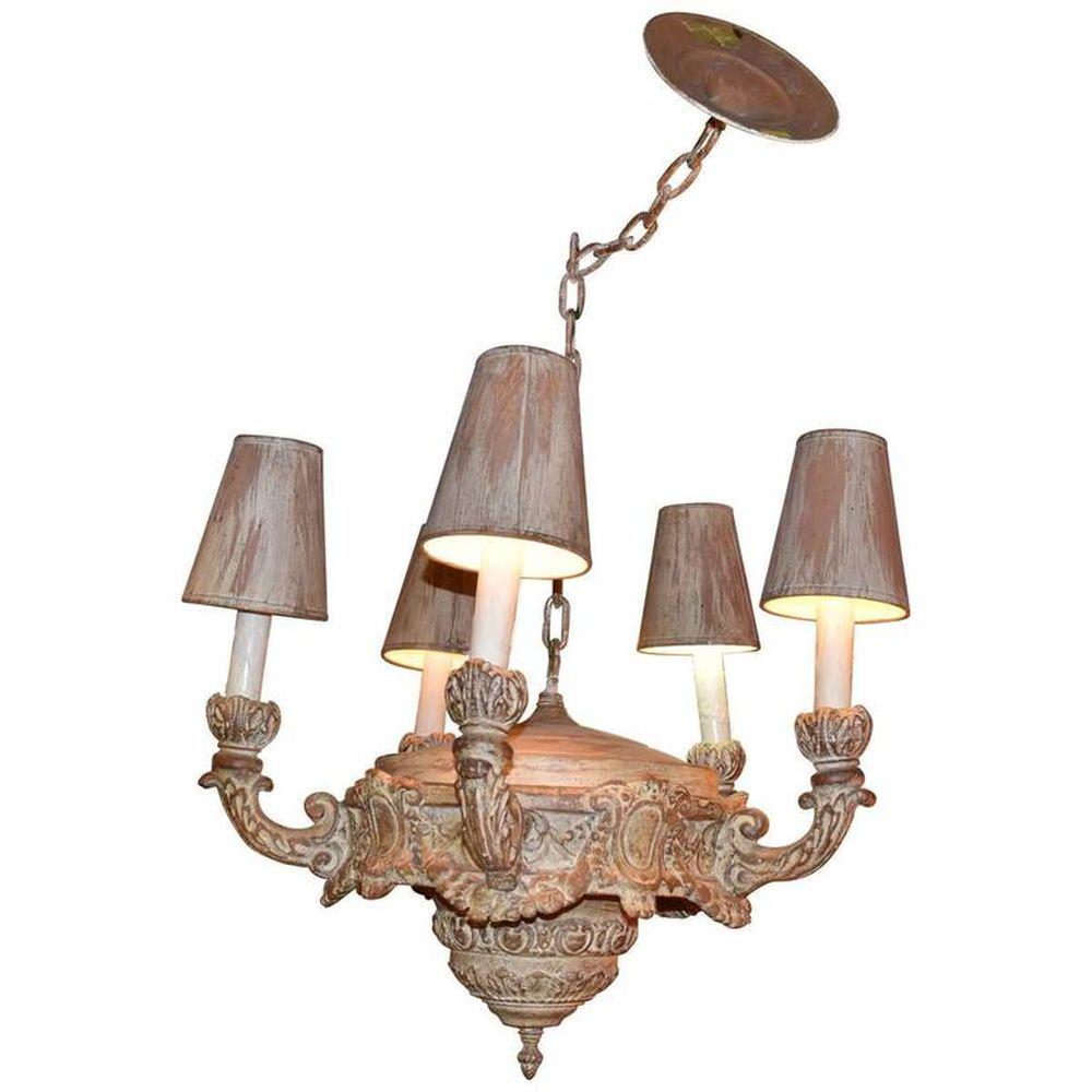 Neoclassical-Style Five-Light Chandelier (1 of 5)