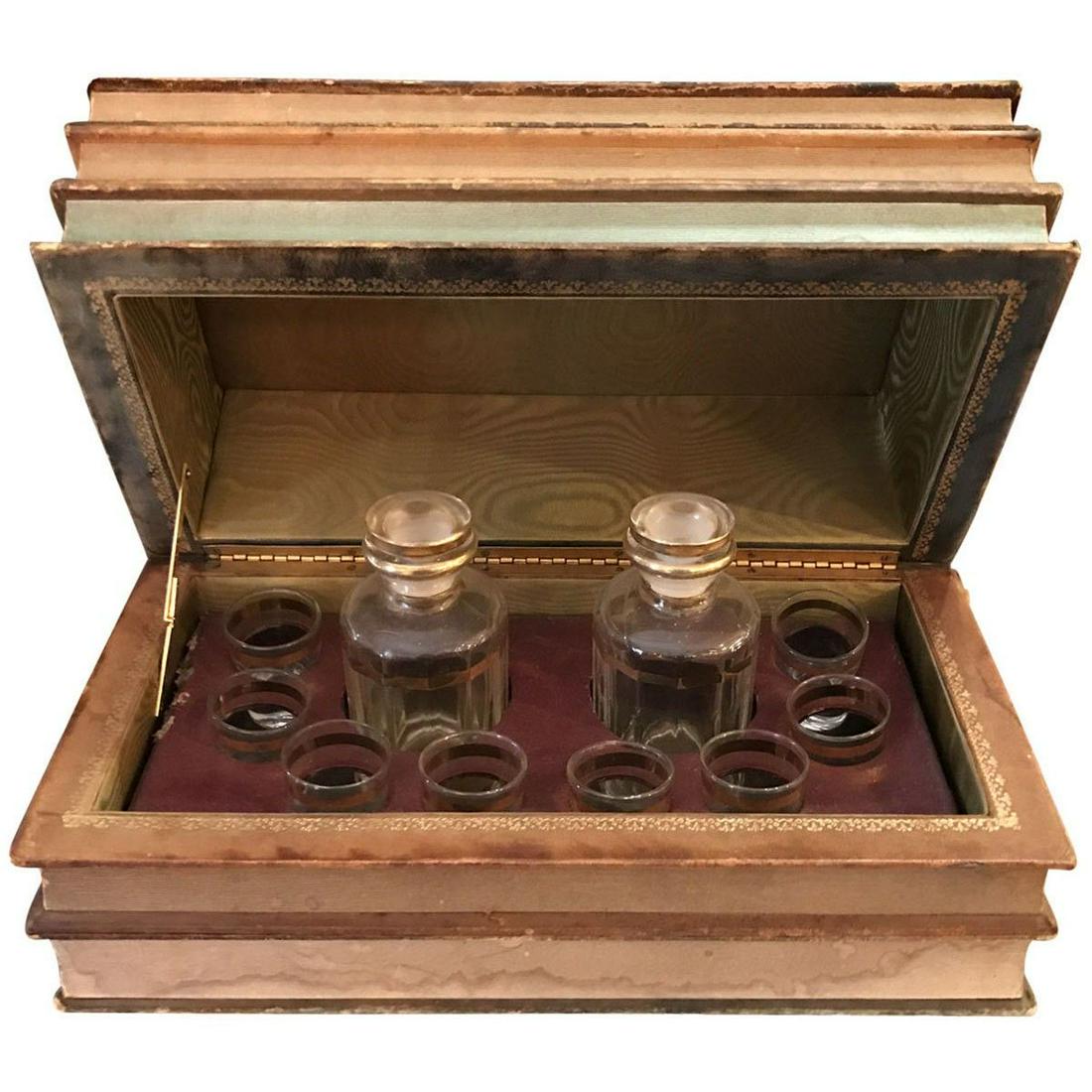 English Stacked Book-Form Liqueur Box (1 of 5)