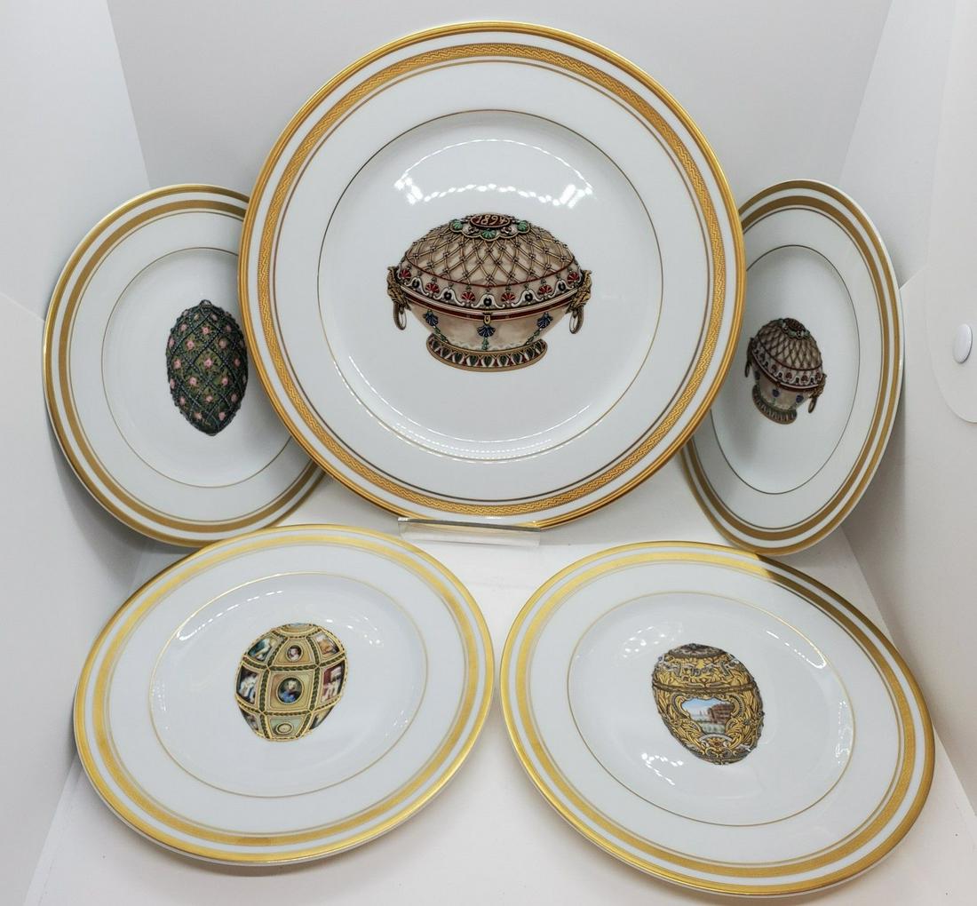 Group of 5 Faberge Limoge Plates (1 of 8)