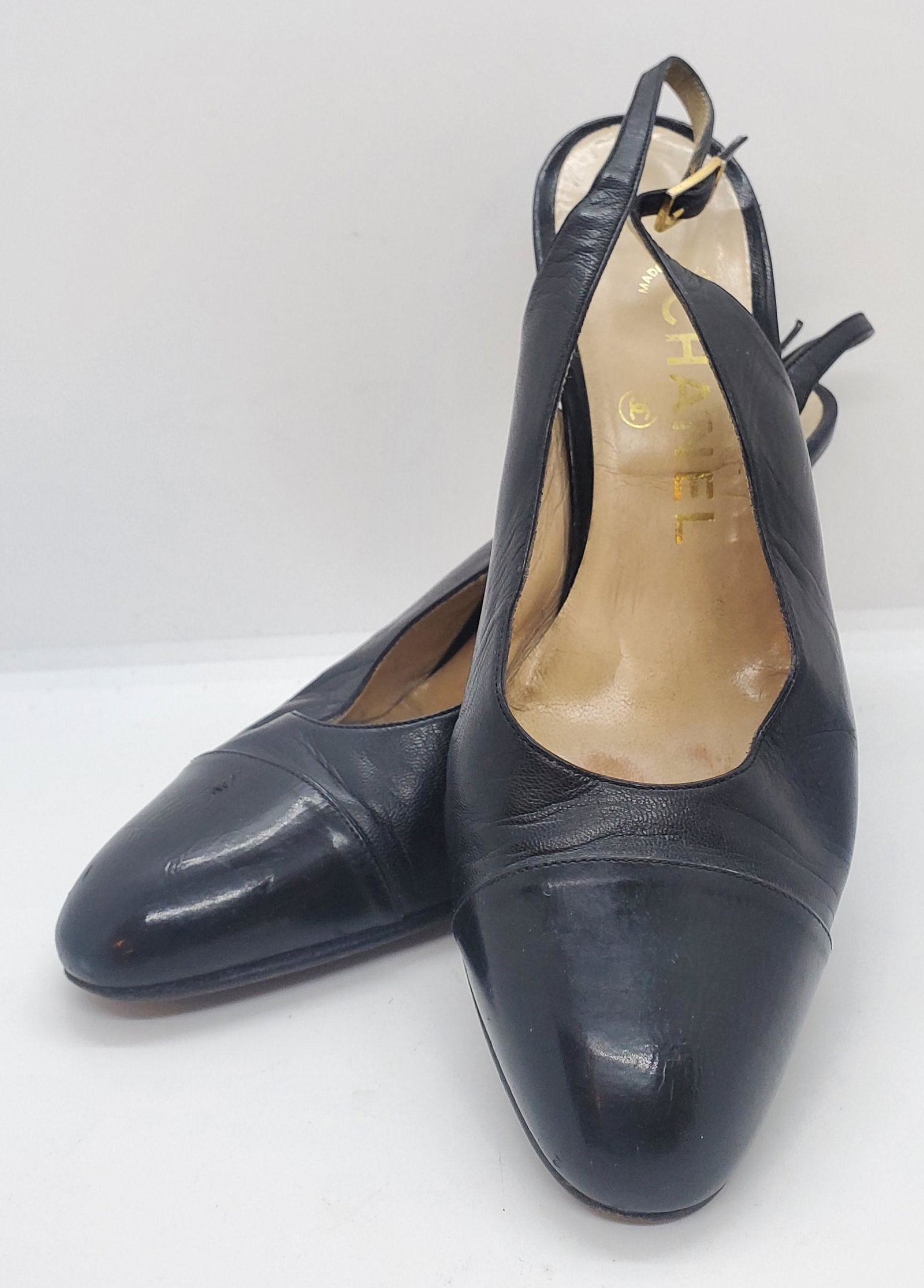 Chanel Black Strap High Heel Size 36 shoes: Chanel Black Strap High Heel Size 36 shoes