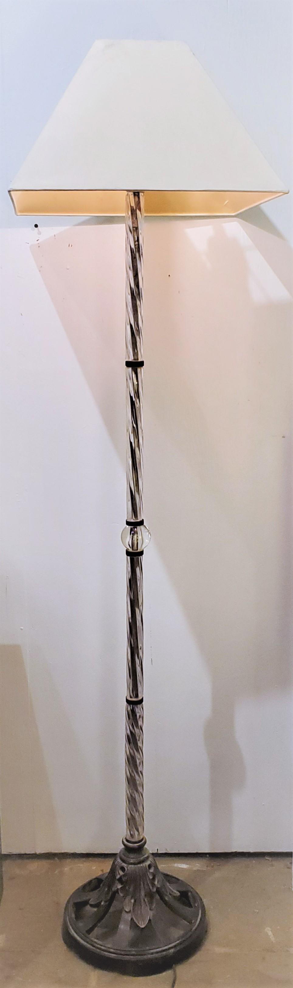 Italian Murano Glass Floor Lamp W/ Iron Base (1 of 8)