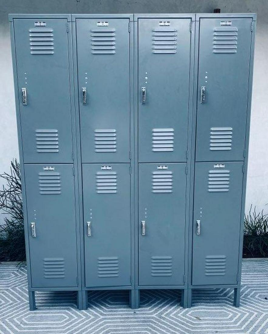 Modern Industrial Lockers Set of Eight (1 of 8)