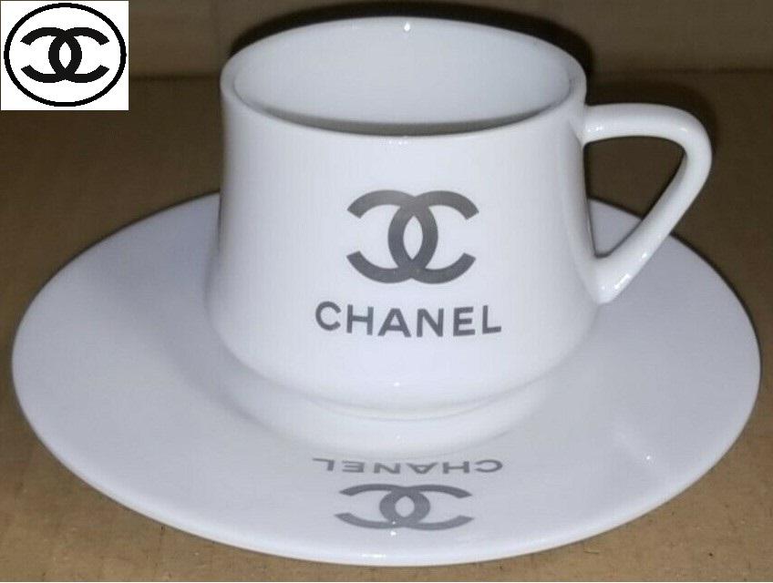 Chanel VIP Esspresso Cup With Saucer: Chanel VIP Esspresso Cup With Saucer