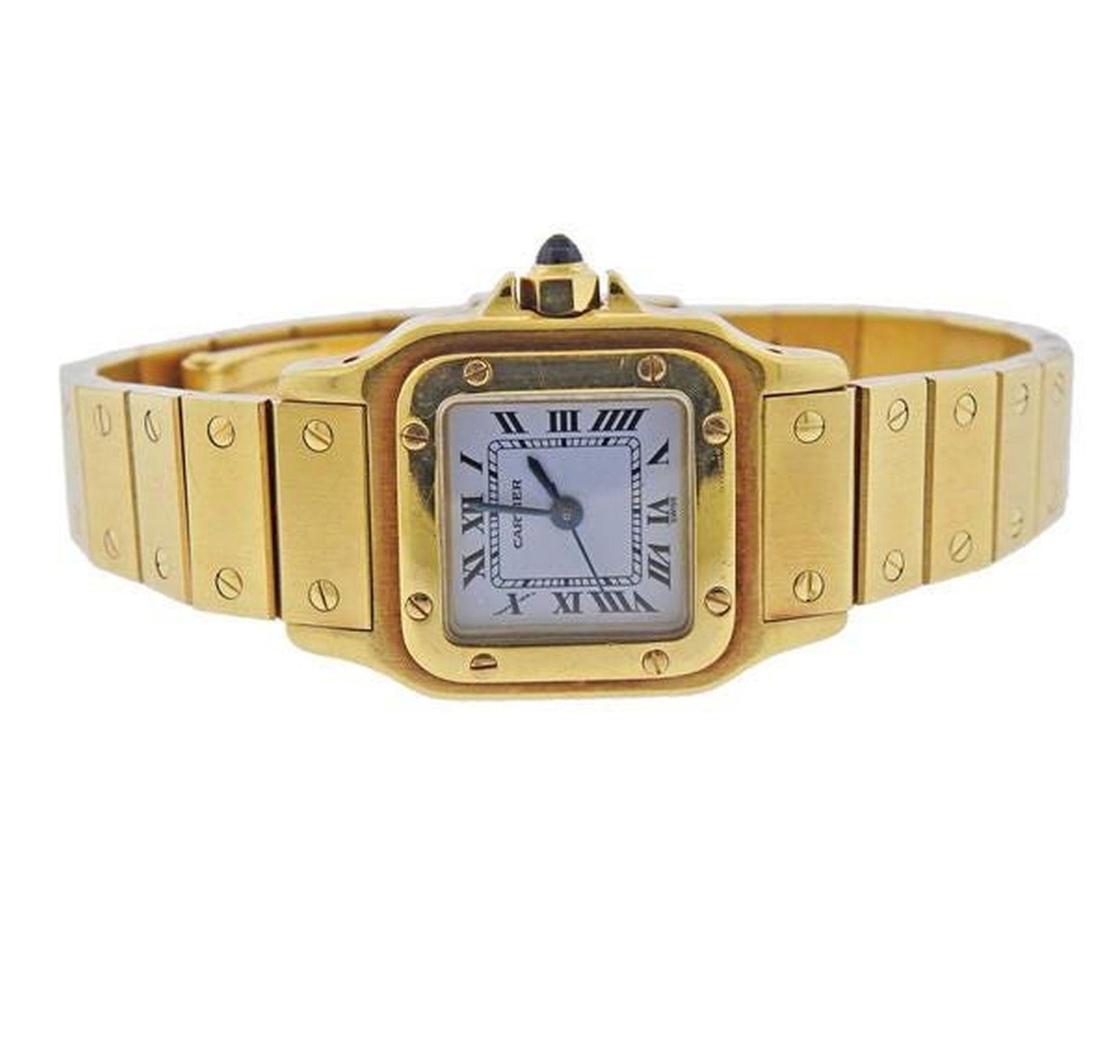 Cartier Santos 18k Gold Watch (1 of 3)