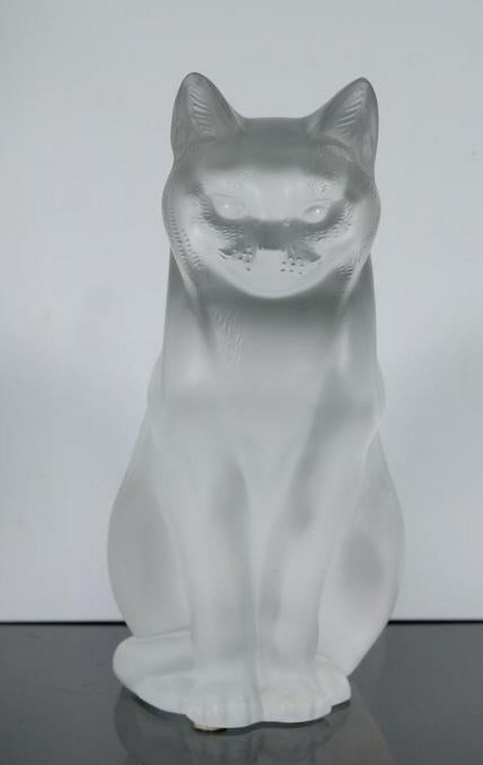 Auhtenttic Lalique Glass Cat (1 of 7)