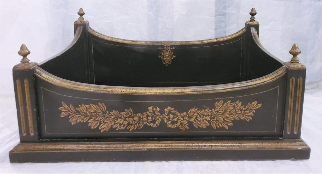 Continental Brass And Wood Painted Dog Bed (1 of 8)