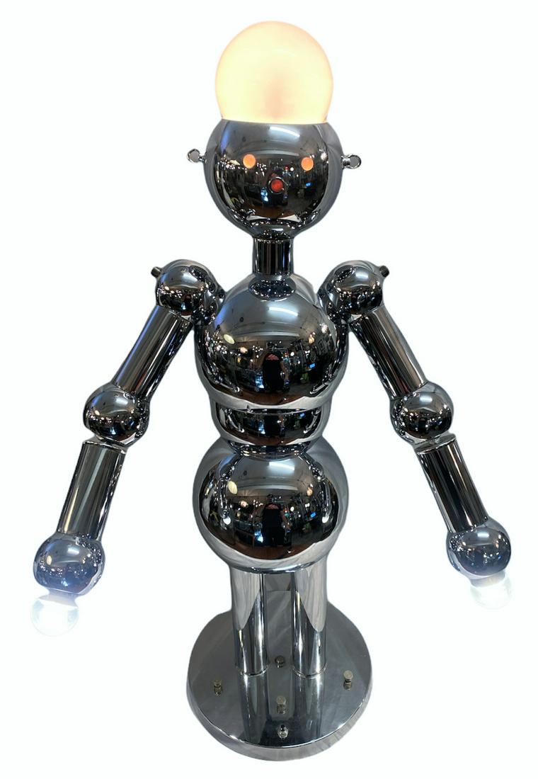 Mid Century Italian Chrome Robot Lamp by Torino Designs (1 of 7)