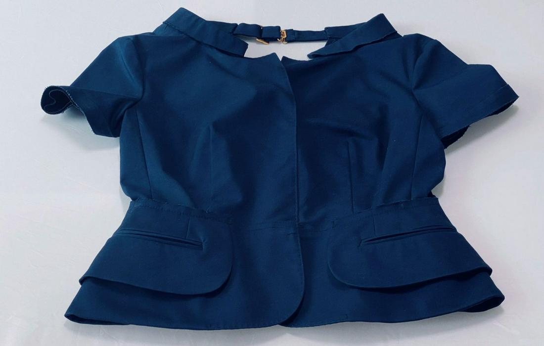 Womens Small Prada Blue Blouse (1 of 4)